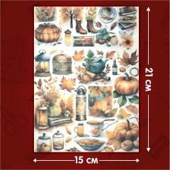 Бумага для скрапбукинга двусторонняя «Осень» - Фото 3