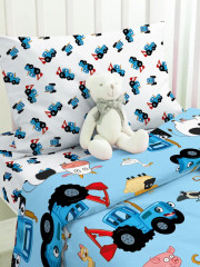Комплект детского постельного белья «Синий трактор» - Фото 2