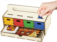 Сортер деревянный развивающий 4 в 1 «Волшебный сундучок» - Фото 11