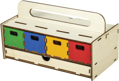 Сортер деревянный развивающий 4 в 1 «Волшебный сундучок» - Фото 12