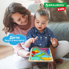 Пазл деревянный развивающий для детей «Динозавры» - Фото 5