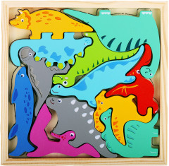 Пазл деревянный развивающий для детей «Динозавры» - Фото 7