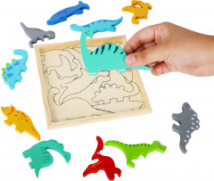 Пазл деревянный развивающий для детей «Динозавры» - Фото 11