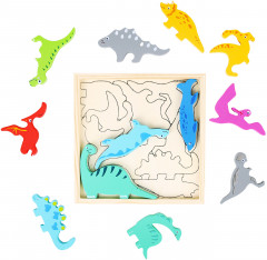 Пазл деревянный развивающий для детей «Динозавры» - Фото 12