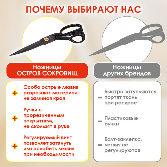 Ножницы портновские классические