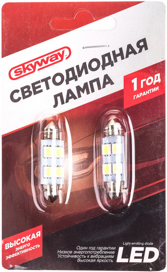 Автолампа светодиодная T11(C5W) 12V