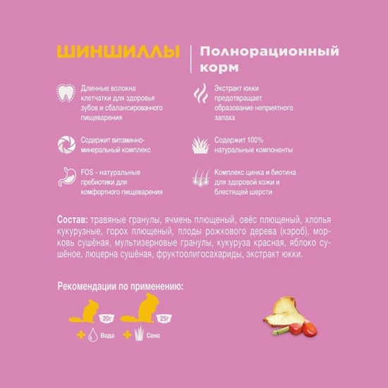 Корм для шиншилл