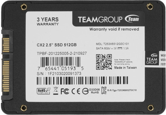 SSD накопитель T253X6512G0C101 