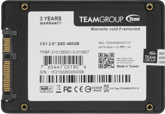 SSD накопитель T253X5480G0C101