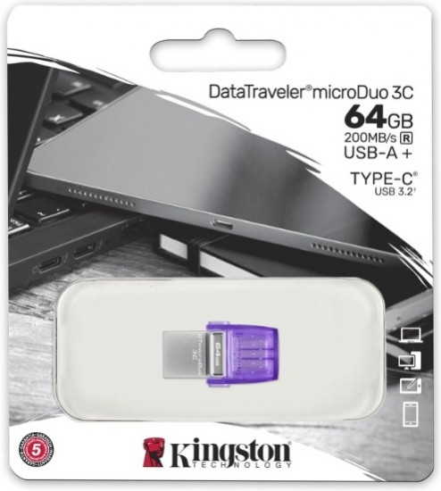 Флеш-накопитель DataTraveler MicroDuo 3C DTDUO3CG3/64GB