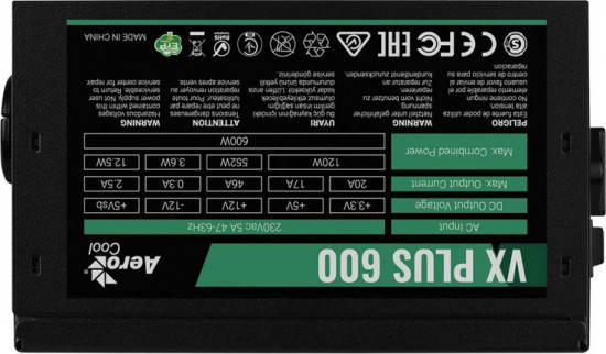 Блок питания VX PLUS Stealth 600 ACPN-VS60NEY.12