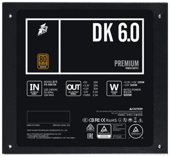 Блок питания DK PREMIUM 6.0 PS-600AX