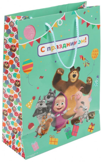 Пакет подарочный «Маша и Медведь»