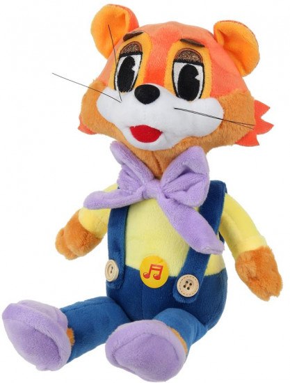 Игрушка мягкая музыкальная «Кот Леопольд»