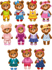 Игра магнитная «Одевашки. Модная девчонка. Мишка-малышка» - Фото 2