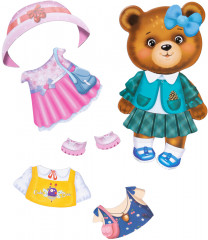 Игра магнитная «Одевашки. Модная девчонка. Мишка-малышка» - Фото 5