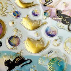 Наклейки гелевые многоразовые «Moon cat» - Фото 1