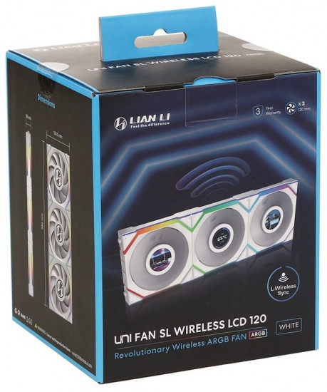 Вентилятор для корпуса Uni Fan SL Wireless LCD 120 ARGB 12SLLCD1W3W
