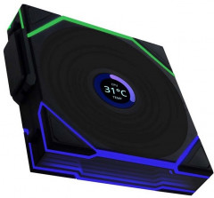 Вентилятор для корпуса Uni Fan TL Wireless LCD 120 ARGB Reverse Blade 12RTLLCD1W1B - Фото 1