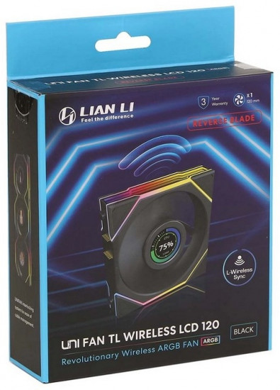 Вентилятор для корпуса Uni Fan TL Wireless LCD 120 ARGB Reverse Blade 12RTLLCD1W1B