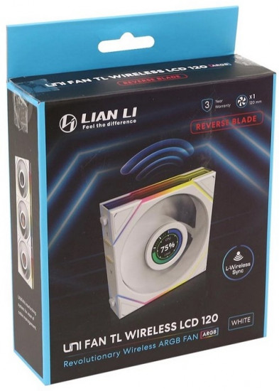 Вентилятор для корпуса Uni Fan TL Wireless LCD 120 ARGB Reverse Blade 12RTLLCD1W1W