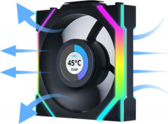 Вентилятор для корпуса Uni Fan SL Wireless LCD 120 Reverse Blade, G99.12RSLLCD1W1B.00 - Фото 1