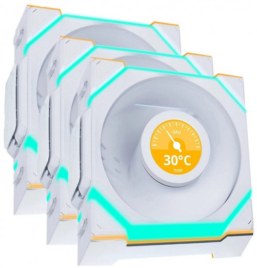 Вентилятор для корпуса Uni Fan SL Wireless LCD 120 ARGB Reverse Blade 12RSLLCD1W3W