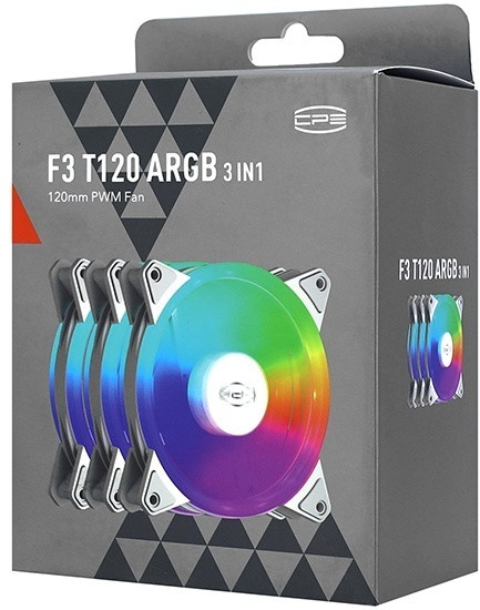 Вентилятор для корпуса Pccooler F3 T120 ARGB 3 IN 1 WH