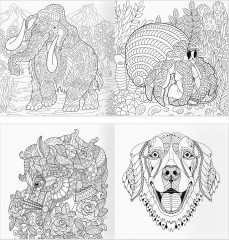 Раскраска для взрослых «Антистресс-терапия. Животные» - Фото 3