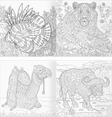 Раскраска для взрослых «Антистресс-терапия. Животные» - Фото 4