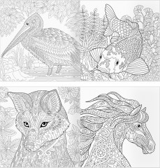 Раскраска для взрослых «Антистресс-терапия. Животные» - Фото 6