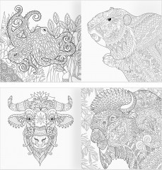 Раскраска для взрослых «Антистресс-терапия. Животные» - Фото 7