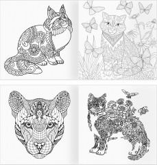 Раскраска для взрослых «Антистресс-терапия. Такие разные кошки» - Фото 3