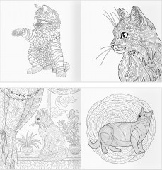 Раскраска для взрослых «Антистресс-терапия. Такие разные кошки» - Фото 4