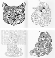 Раскраска для взрослых «Антистресс-терапия. Такие разные кошки» - Фото 6