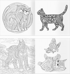 Раскраска для взрослых «Антистресс-терапия. Такие разные кошки» - Фото 7