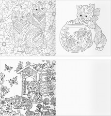 Раскраска для взрослых «Антистресс-терапия. Такие разные кошки» - Фото 9