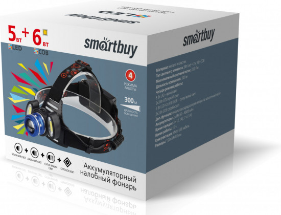 Аккумуляторный налобный фонарь Smartbuy SBF-HL028