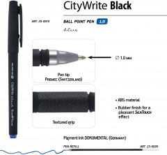 Ручкa шариковая «CityWrite. Black» - Фото 2