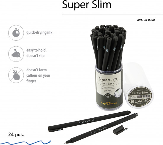 Ручка гелевая «Super Slim. Black»