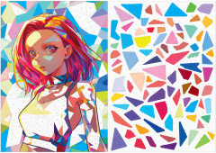 Аппликация наклейками «Аниме» - Фото 1