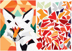 Аппликация наклейками «Лесные животные» - Фото 2