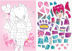 Аппликация наклейками «Аниме» - Фото 1