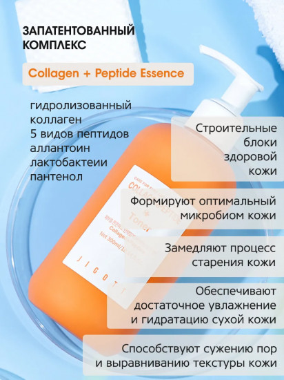 Тонер для лица с коллагеном и пептидами «Collagen & Peptide Toner»