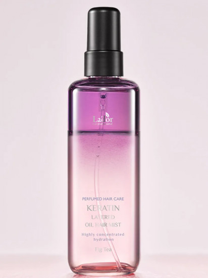 Спрей-мист для сухих волос двухслойный «Keratin Layered Oil Mist Fig Tea»