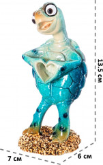 Фигурка декоративная «Голубая черепашка с сердечком» - Фото 1