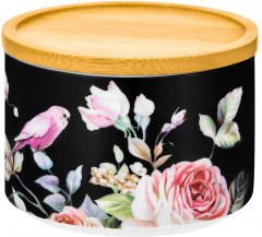 Банка с крышкой для хранения и запекания «Певчие птички на черном» - Фото 3