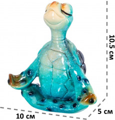 Фигурка декоративная «Голубая черепашка в медитации» - Фото 1