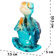 Фигурка декоративная «Голубая черепашка в медитации» - Фото 1