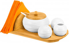 Набор для специй с сахарницей и салфетницей на подставке «Айсберг волны» - Фото 2